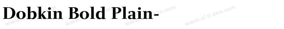 Dobkin Bold Plain字体转换